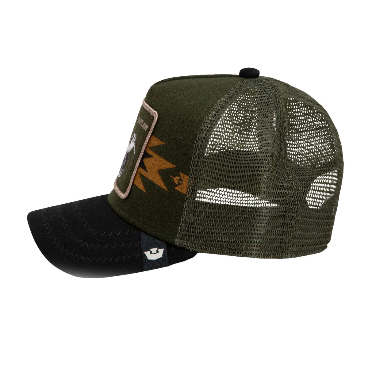 Goorin Bros. Canyon Outlaw Trucker Hat - Deep Olive / Black
