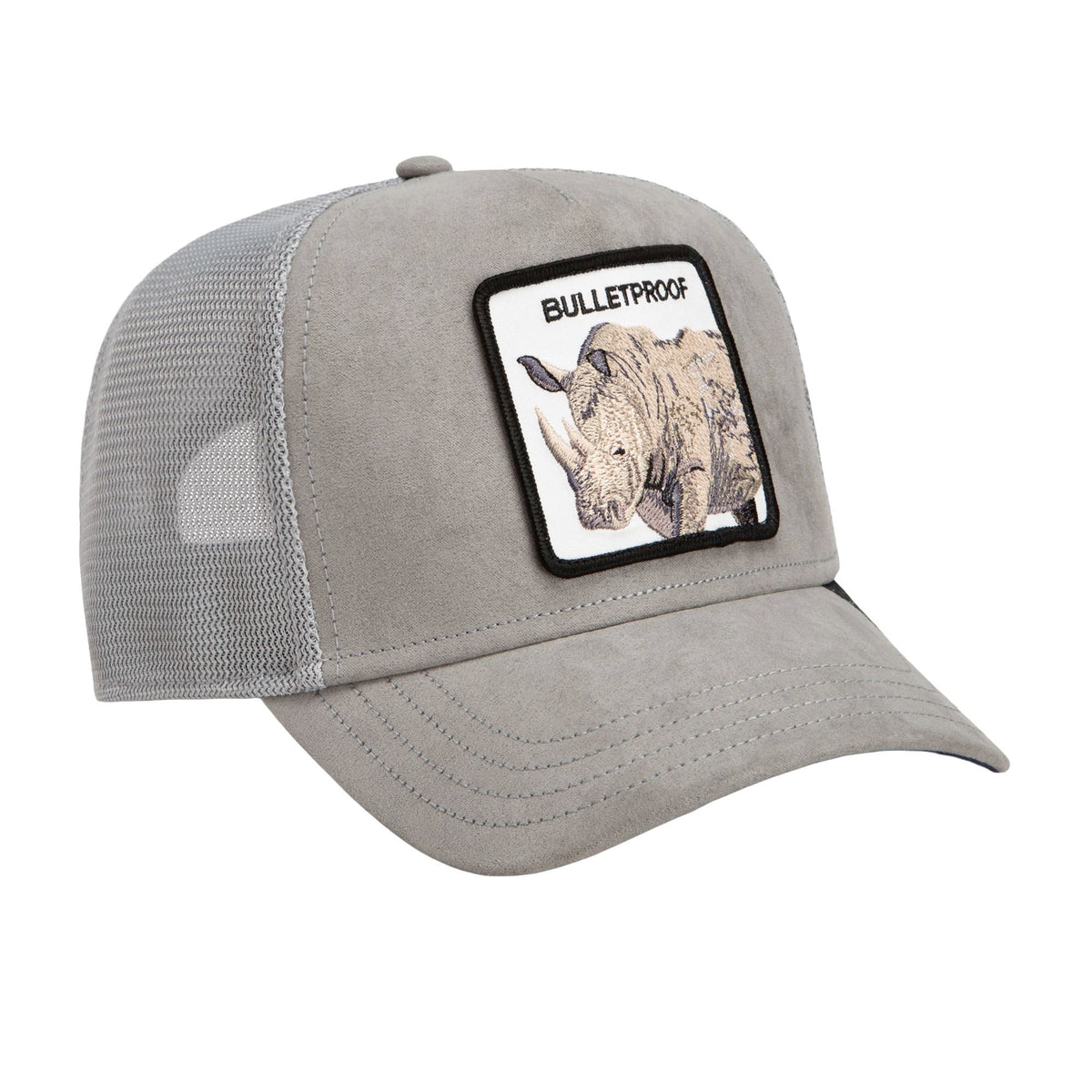 Goorin Bros. The Farm "Bulletproof" Rhino Trucker Hat | Premium Grey Suede