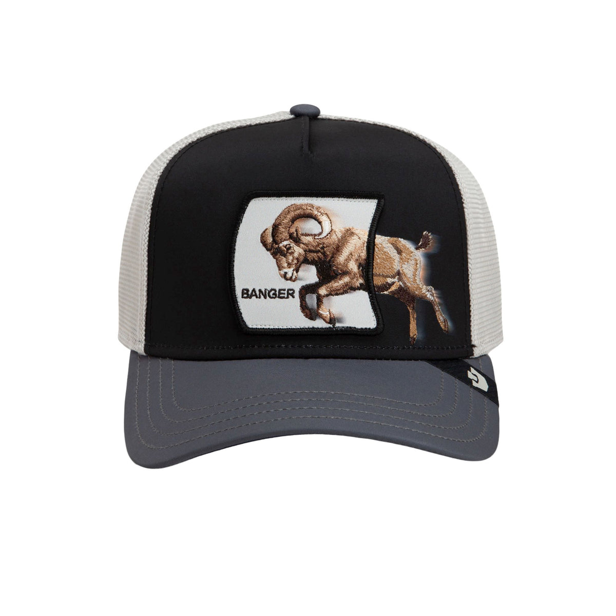 Goorin Bros. Migration Banger Trucker Hat - Black/Grey Ram Snapback