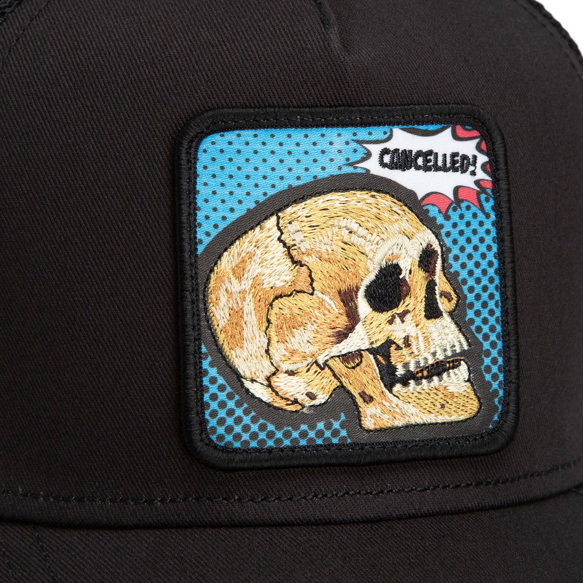 Goorin Bros Pop Art Cancelled Skull Trucker Hat - Void Black