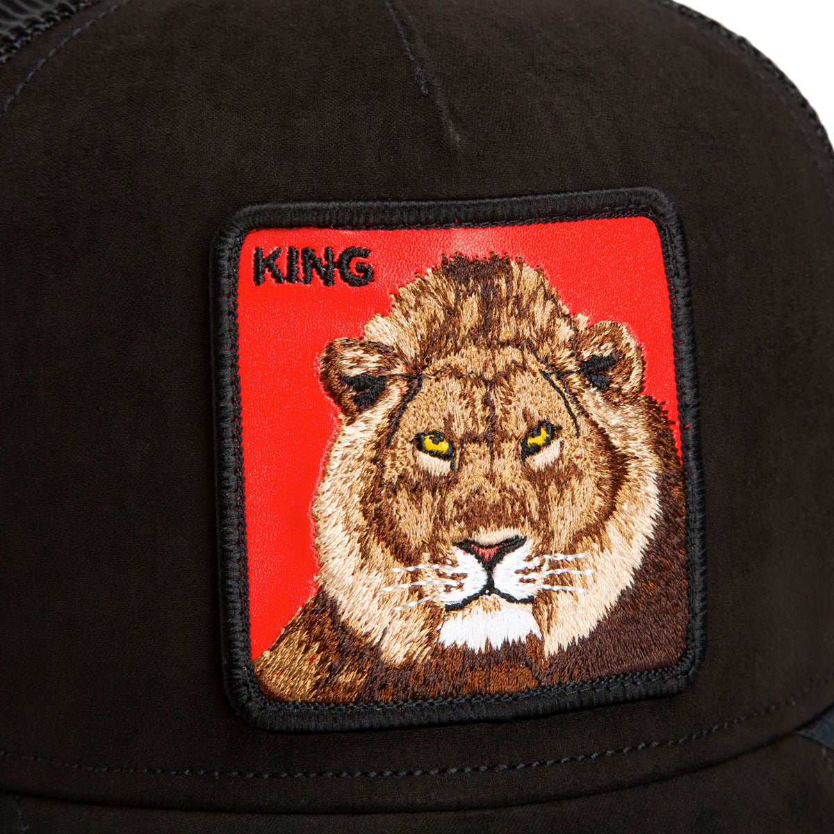 Goorin Bros. King Lion Trucker Hat - Black Velvet/Microsuede Cap
