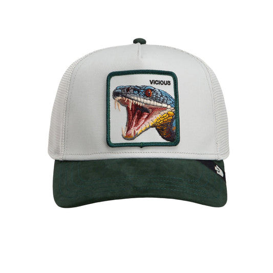 Goorin Bros. Vicious Snake Suede Trucker Hat – Guard/Grey