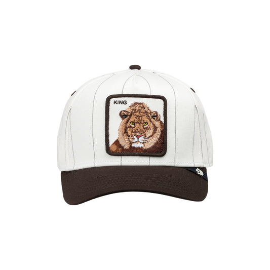 Goorin Bros. Pinstripe Lion Trucker Cap – "The King" Animal Farm Snapback Hat