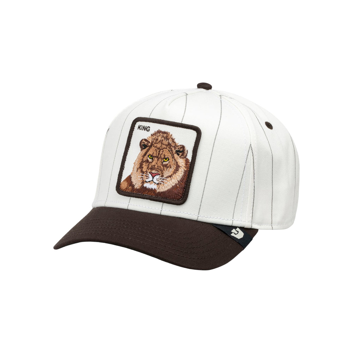 Goorin Bros. Pinstripe Lion Trucker Cap – "The King" Animal Farm Snapback Hat