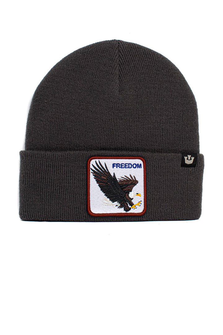 Goorin Bros Toasty Freedom Beanie Cap in Black, Bald Eagle