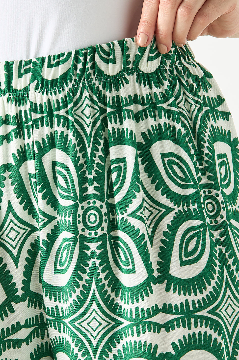 All-Over Print Longline Kimono and Wide Leg Pants Co ord Set