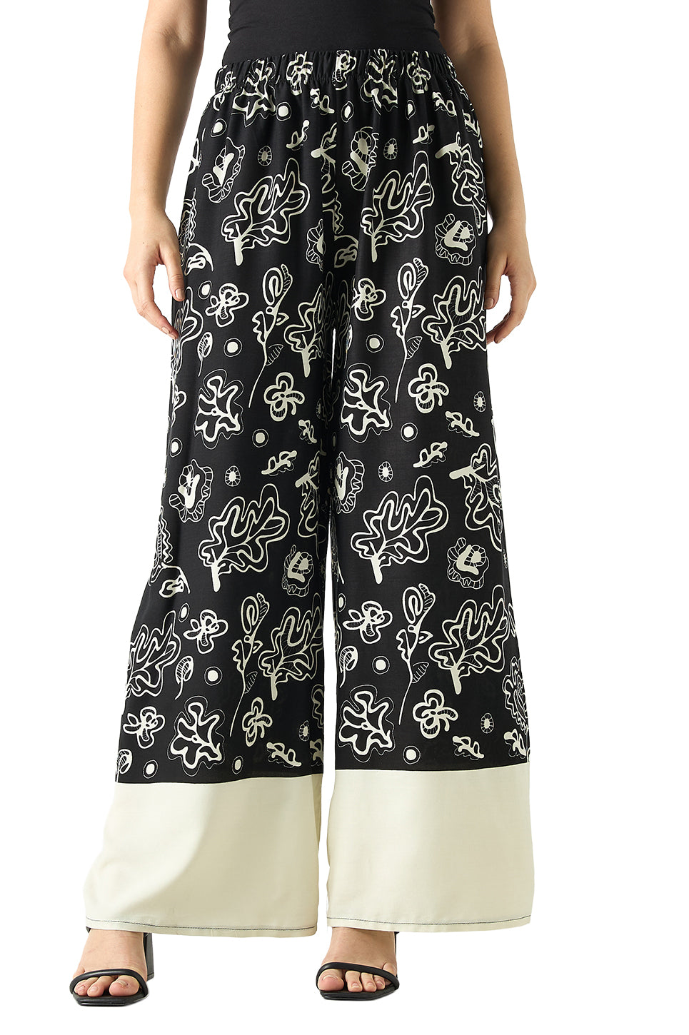 All-Over Print Longline Kimono and Wide Leg Pants Co ord Set