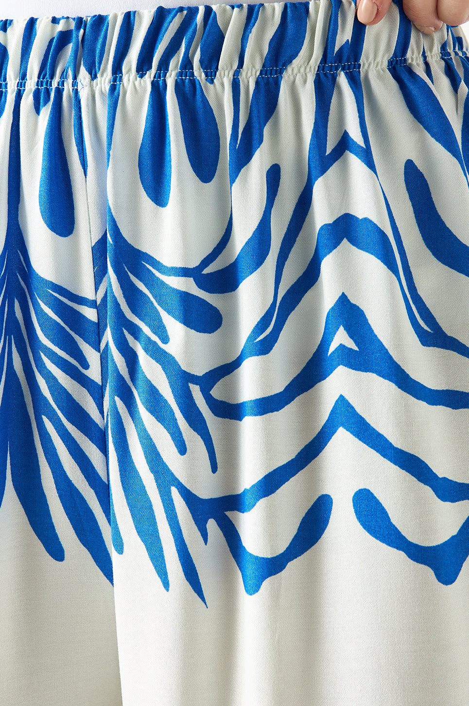 All-Over Print Longline Kimono and Wide Leg Pants Co ord Set