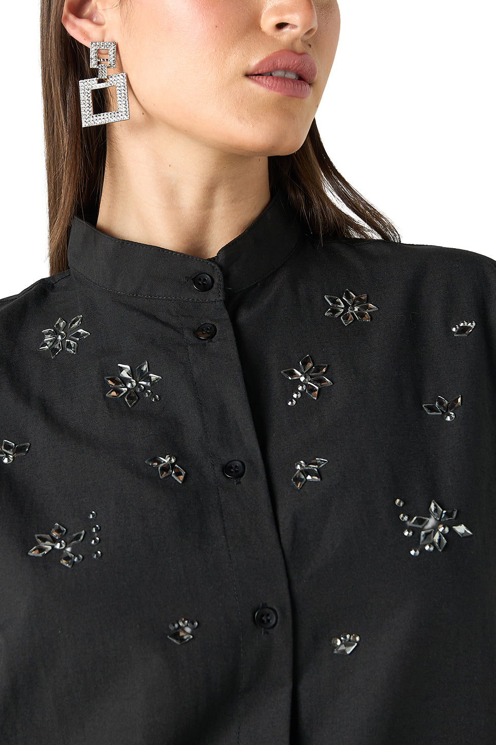 Mandarin Long Sleeves Collar Shirt