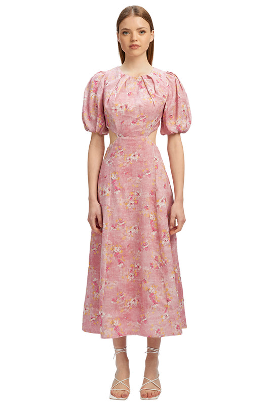 Malina Floral Midi  Dress