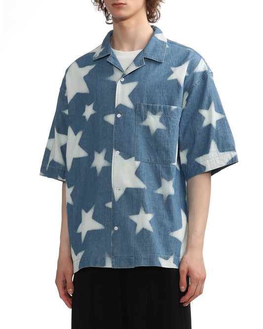 Men's Relaxed Fit Star Shirt in Blue