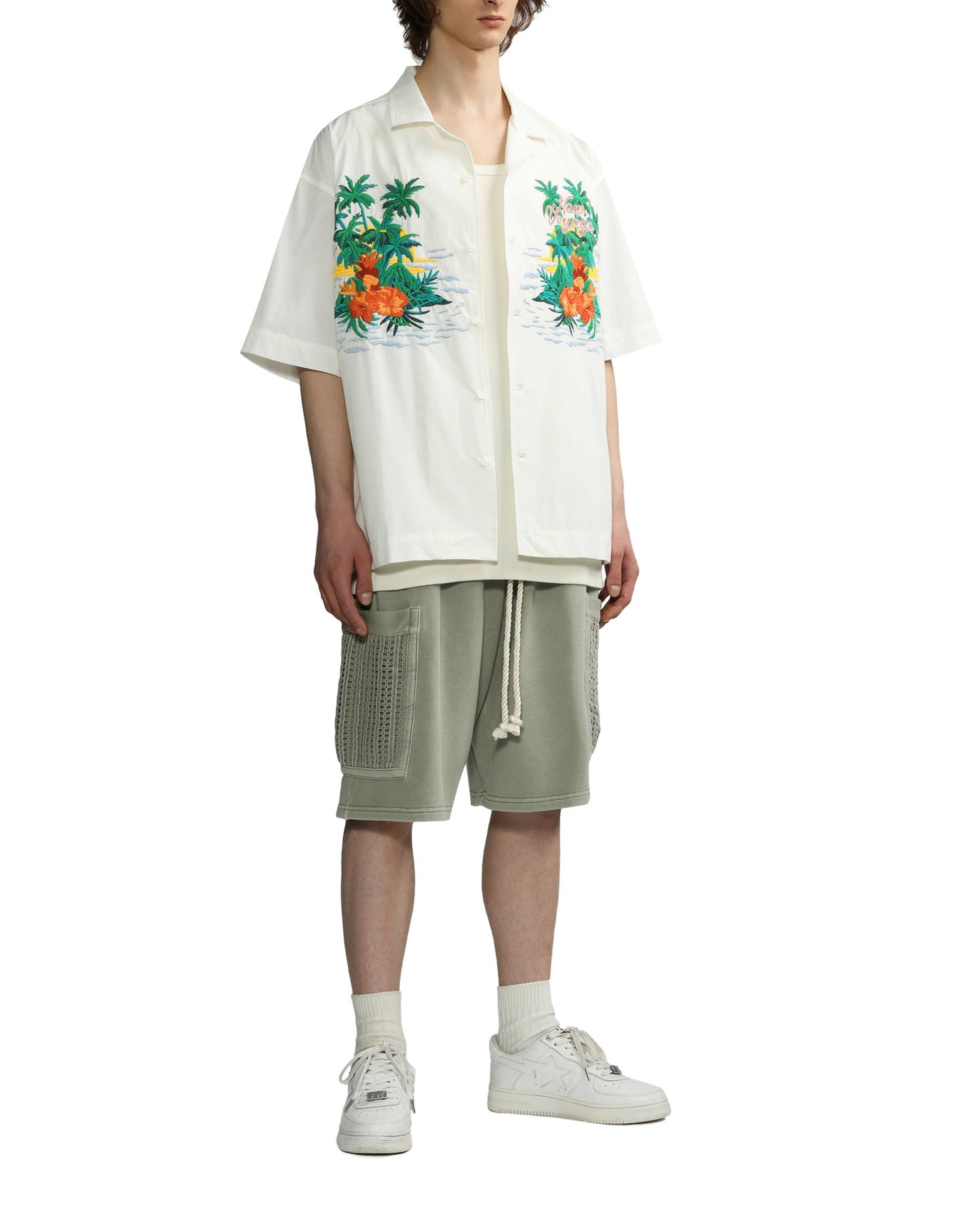 Men's Relaxed Fit Hawaii Shirt in White