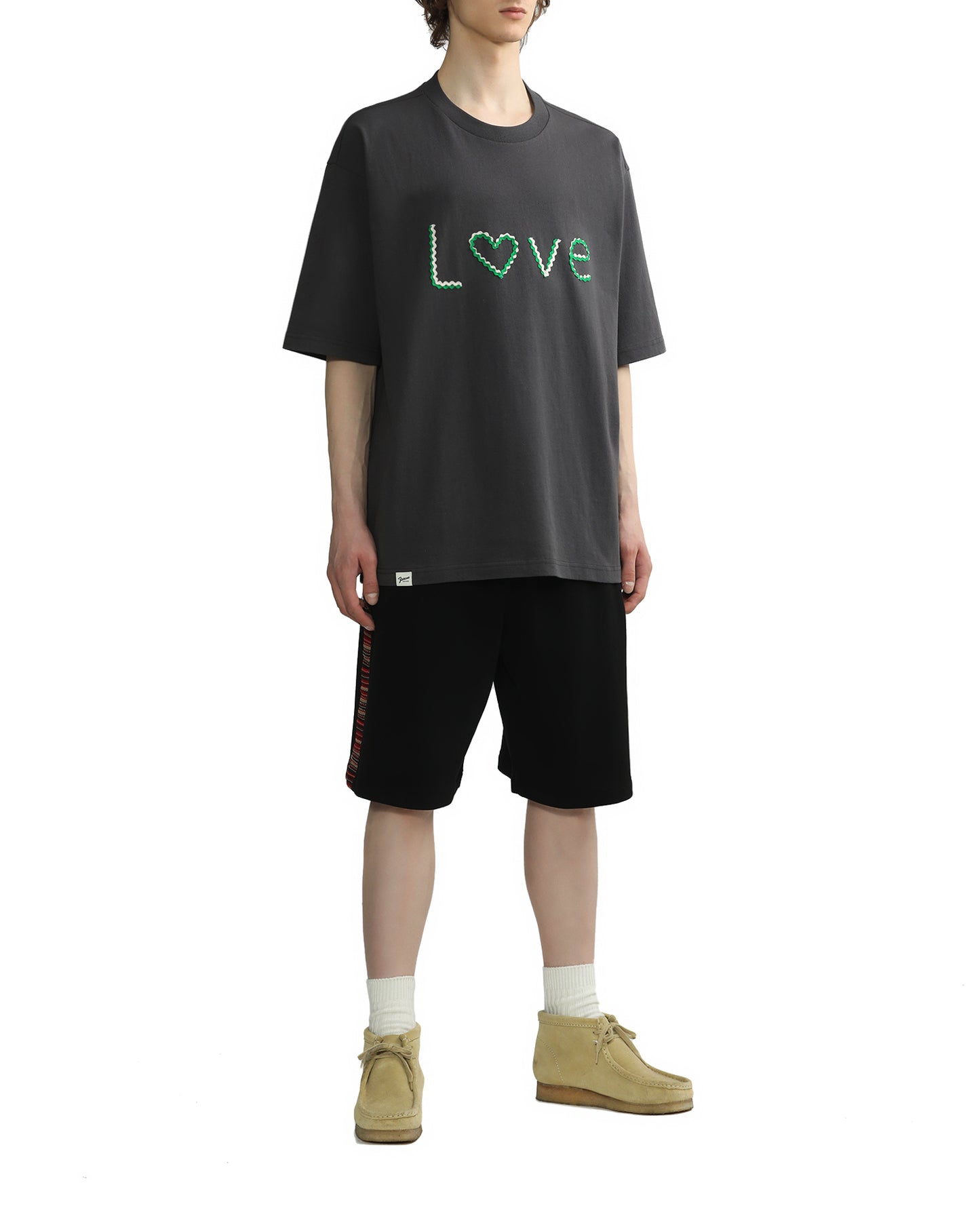 Men's Love T-shirt in Charcoal
