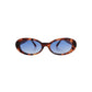 Kurt, oval sunglasses for men and women blue lens UV400 protection