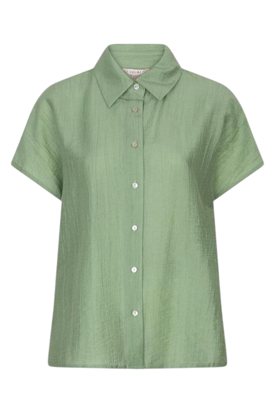 EsQualo Blouse Batwing Light Crinkle Jungle Green