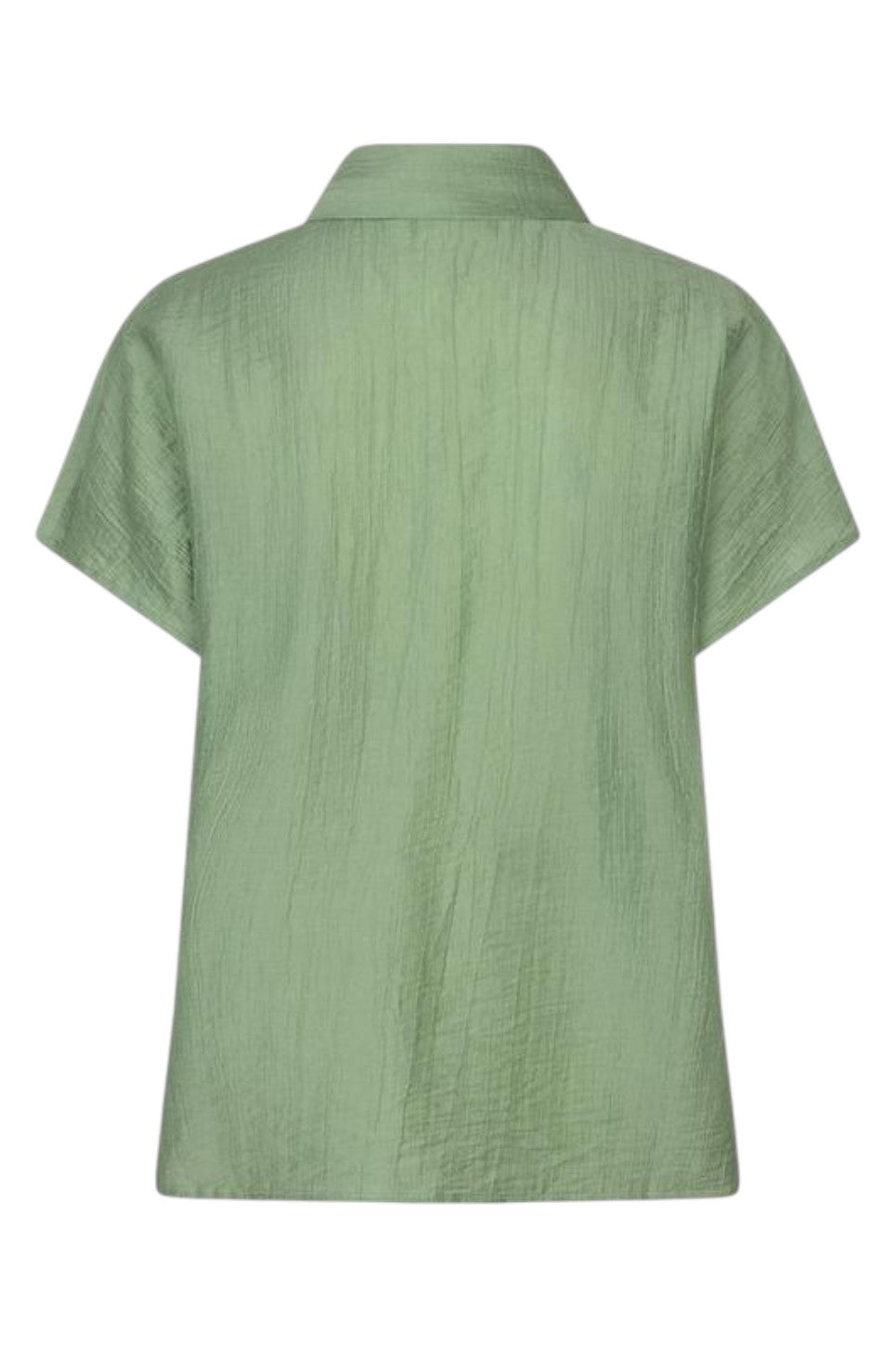 EsQualo Blouse Batwing Light Crinkle Jungle Green