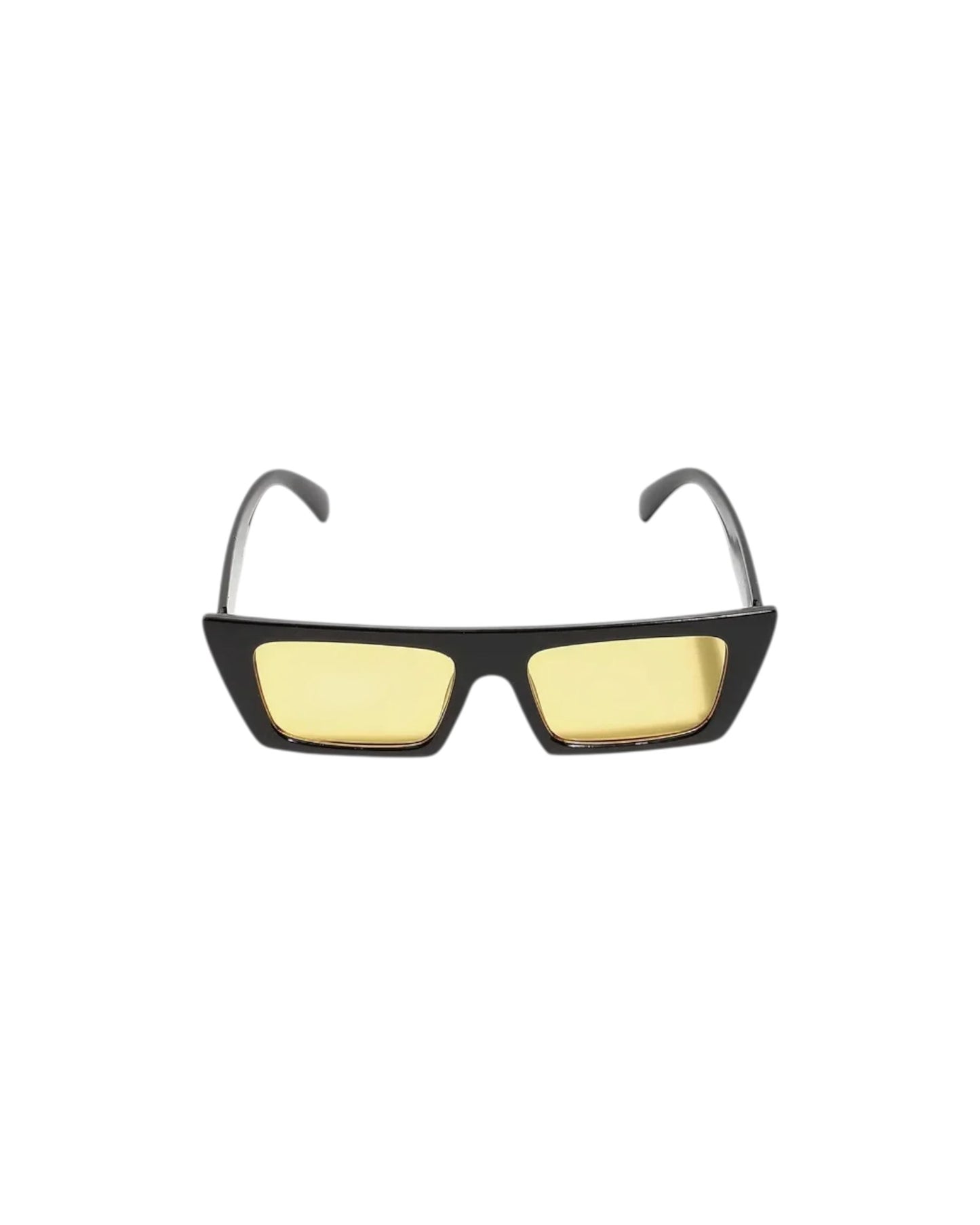 Corey, Rectangular sunglasses for men and women yellow lens UV400 protection
