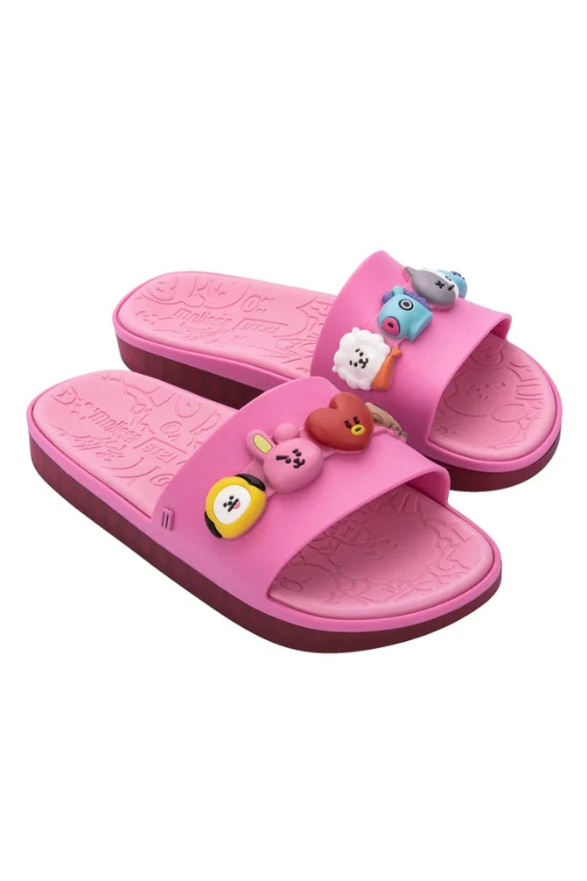 Melissa Beach Slide Next Gen + BT21 in Pink