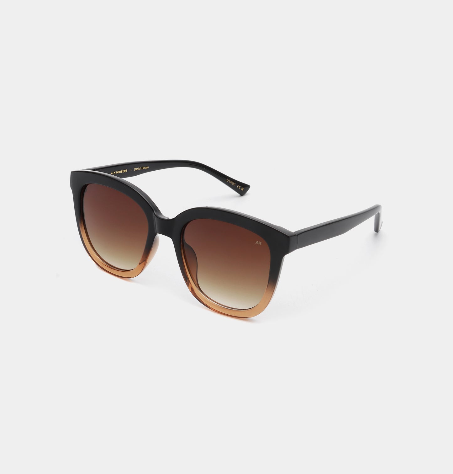 A.Kjaerbede Billy Sunglasses in Black/Brown Transparent