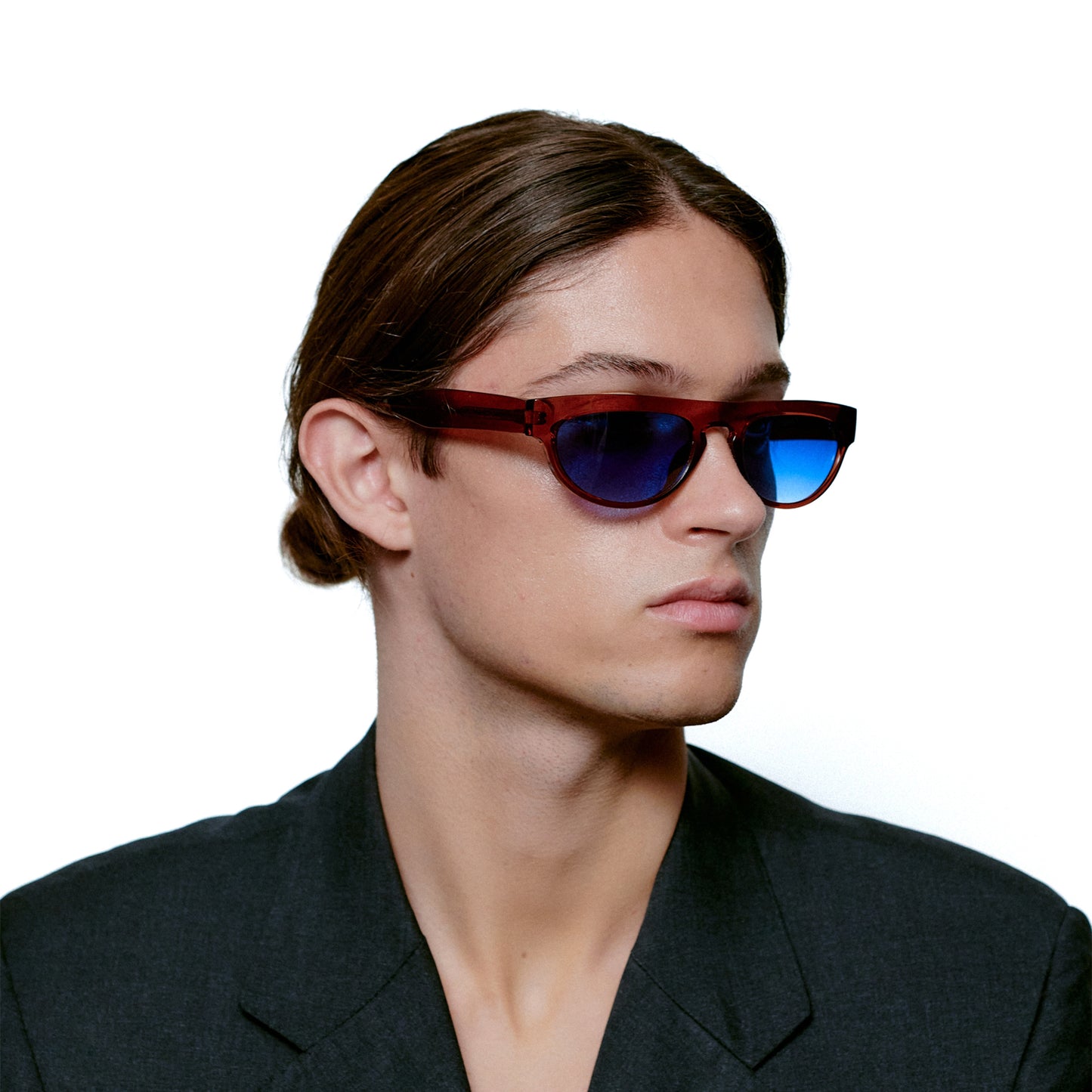 A.Kjaerbede Jake Sunglasses in Brown Transparent color