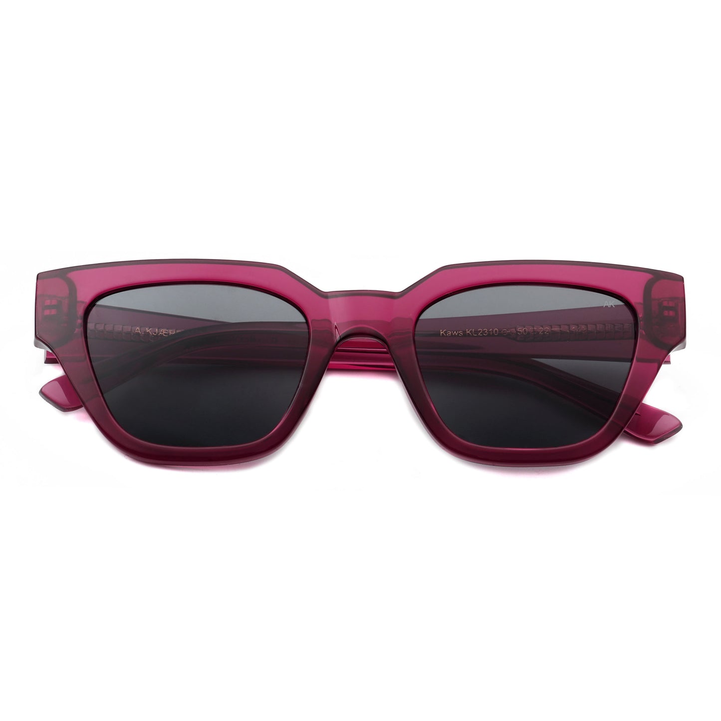 A.Kjaerbede Kaws Sunglasses in Burgundy Transparent color