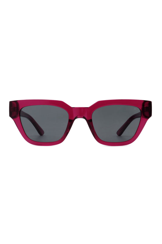A.Kjaerbede Kaws Sunglasses in Burgundy Transparent color