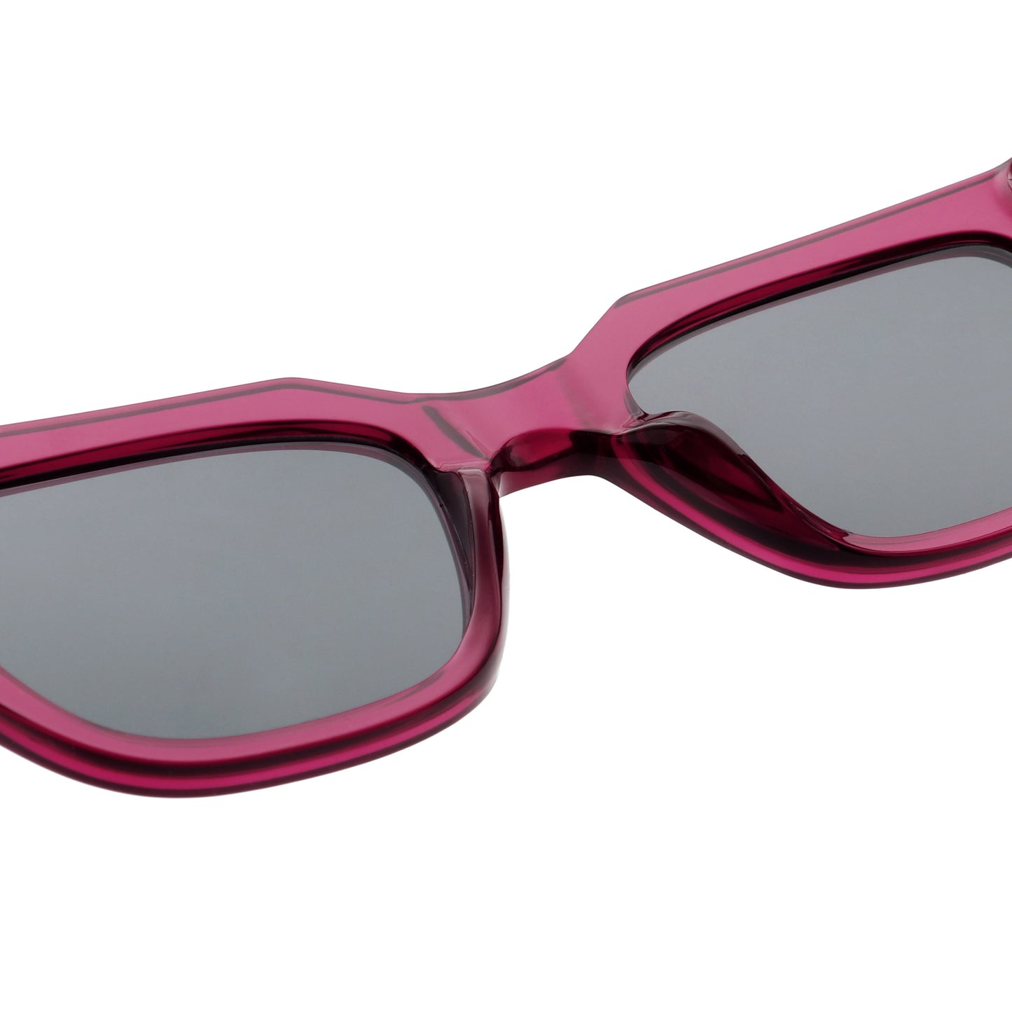 A.Kjaerbede Kaws Sunglasses in Burgundy Transparent color