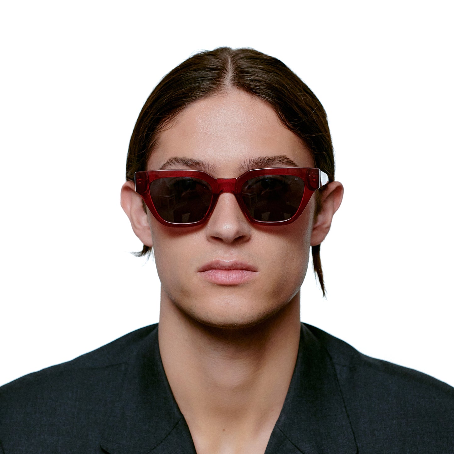 A.Kjaerbede Kaws Sunglasses in Burgundy Transparent color