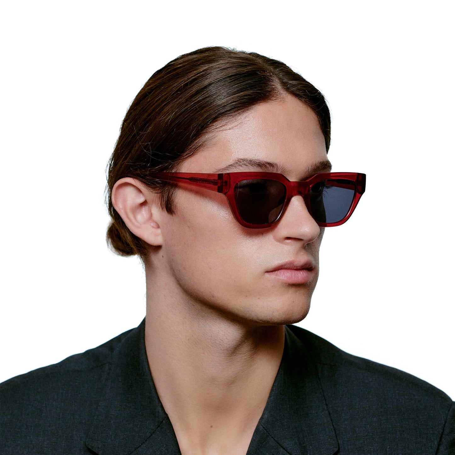 A.Kjaerbede Kaws Sunglasses in Burgundy Transparent color