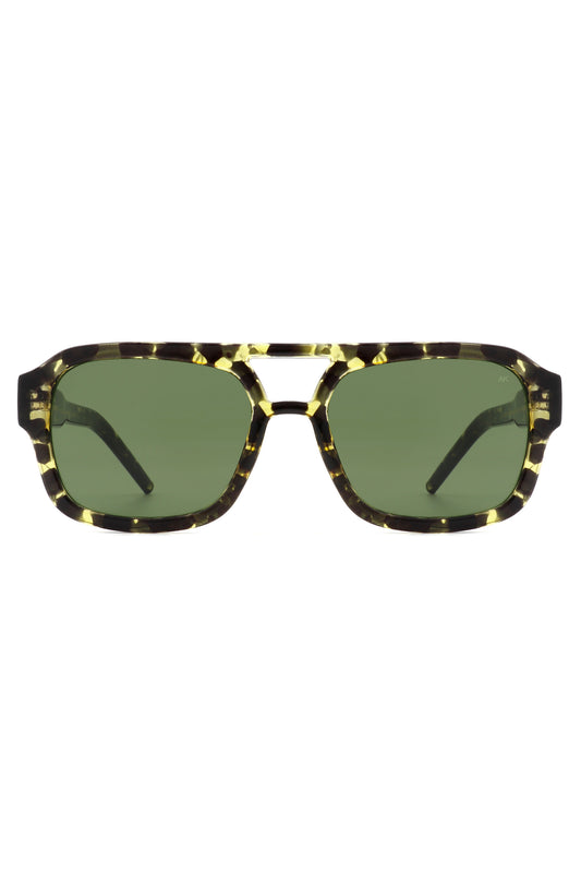 A.Kjaerbede Kaya Sunglasses in Black & Yellow Tortoise color