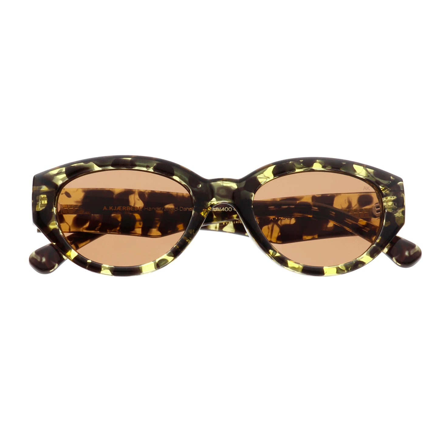 A.Kjaerbede Winnie Sunglasses in Black & Yellow Tortoise color