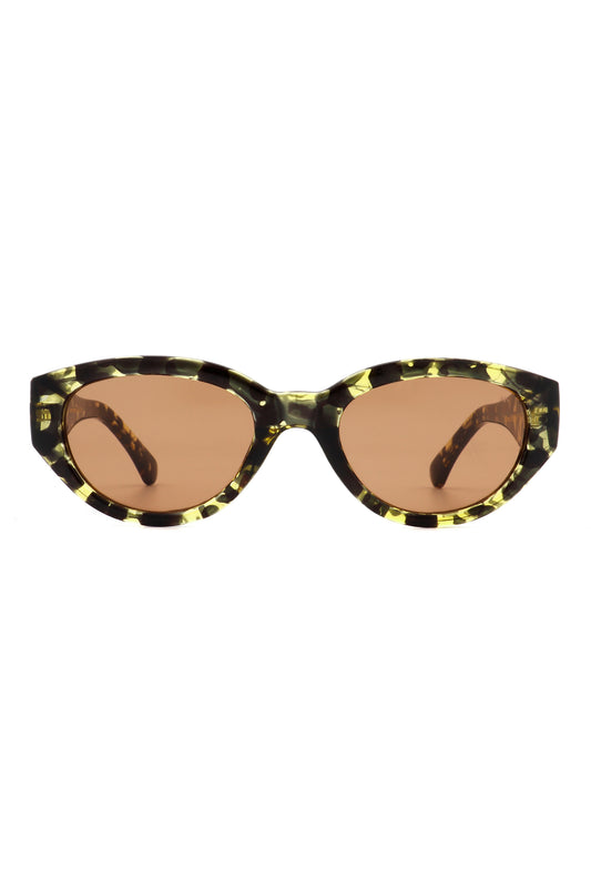 A.Kjaerbede Winnie Sunglasses in Black & Yellow Tortoise color