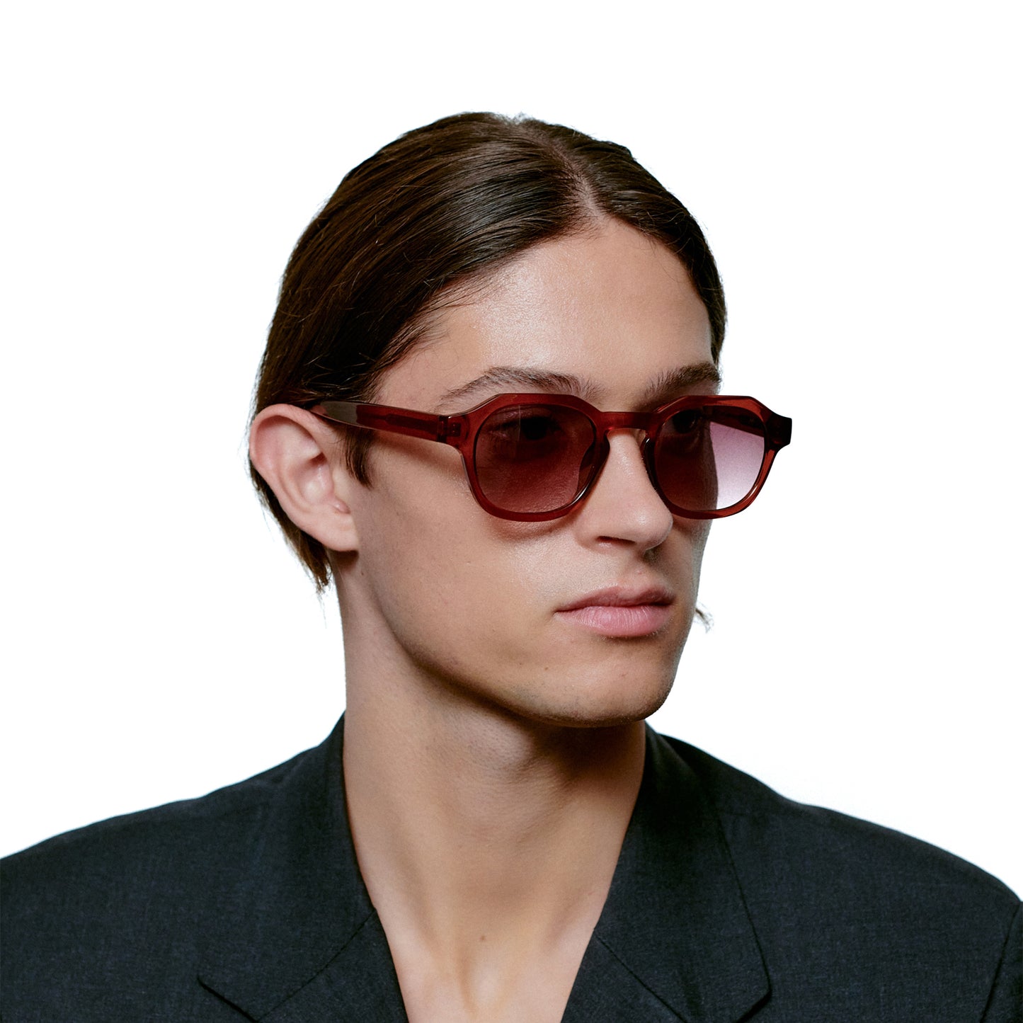 A.Kjaerbede Zan Sunglasses in Brown Transparent color