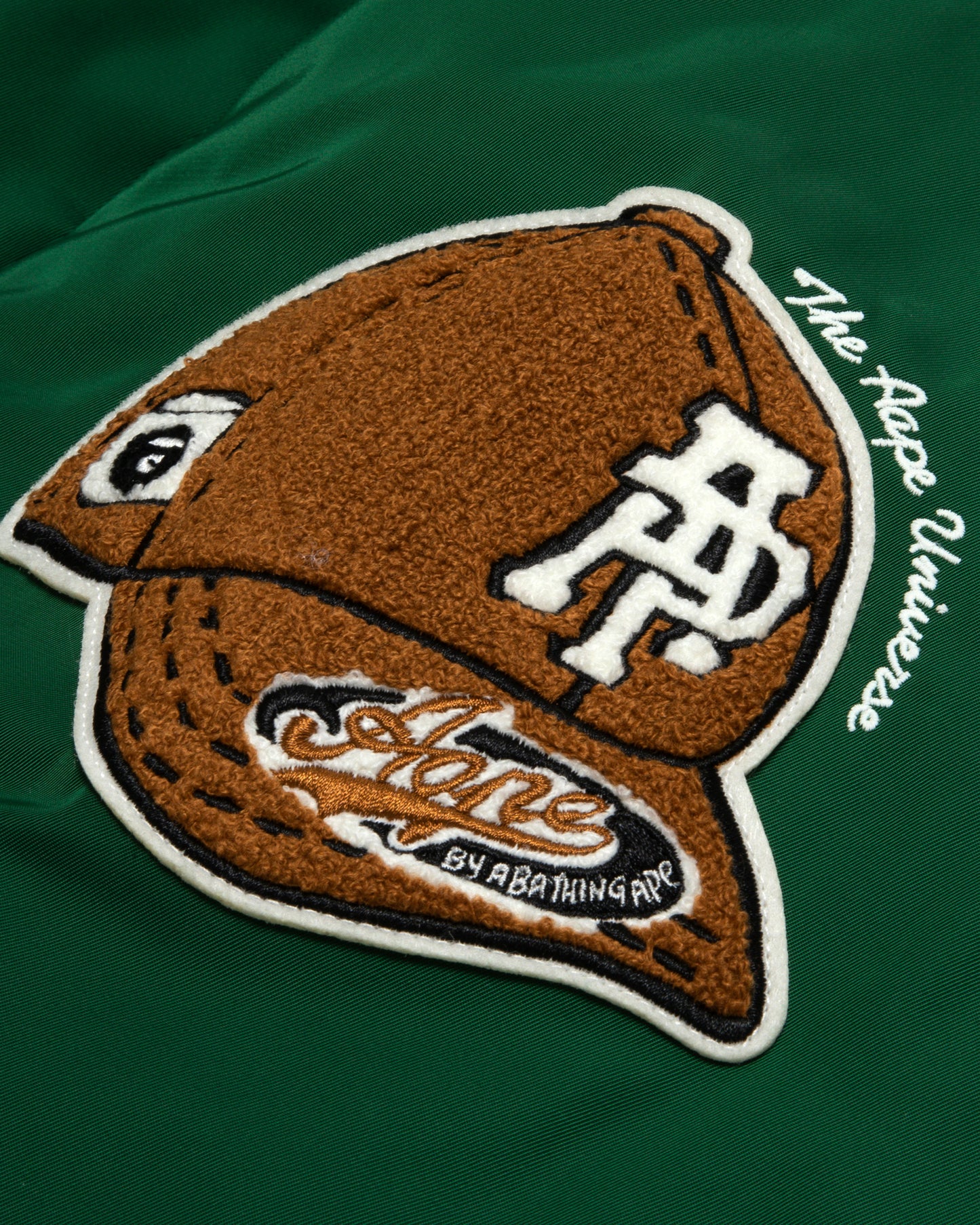 Men Varsity Jacket in Green