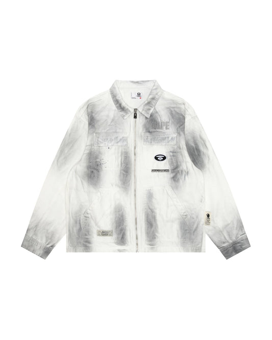 AAPE  LIGHT WEIGHT JACKET-White (Black)