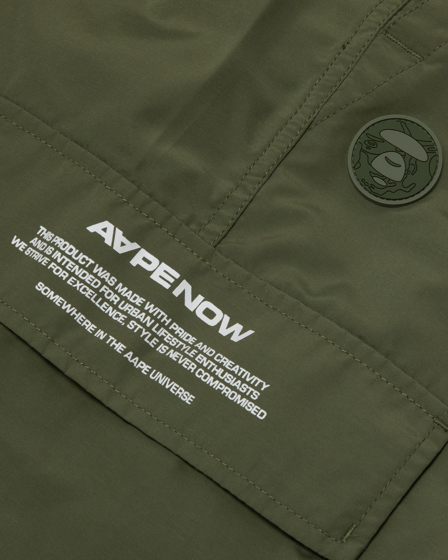 AAPE Men Woven Pant in Olive