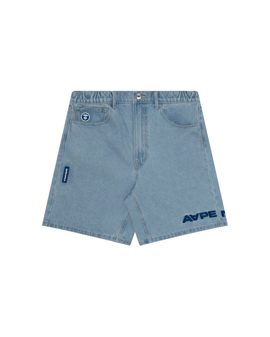 AAPE Men Woven Short in Light Blue