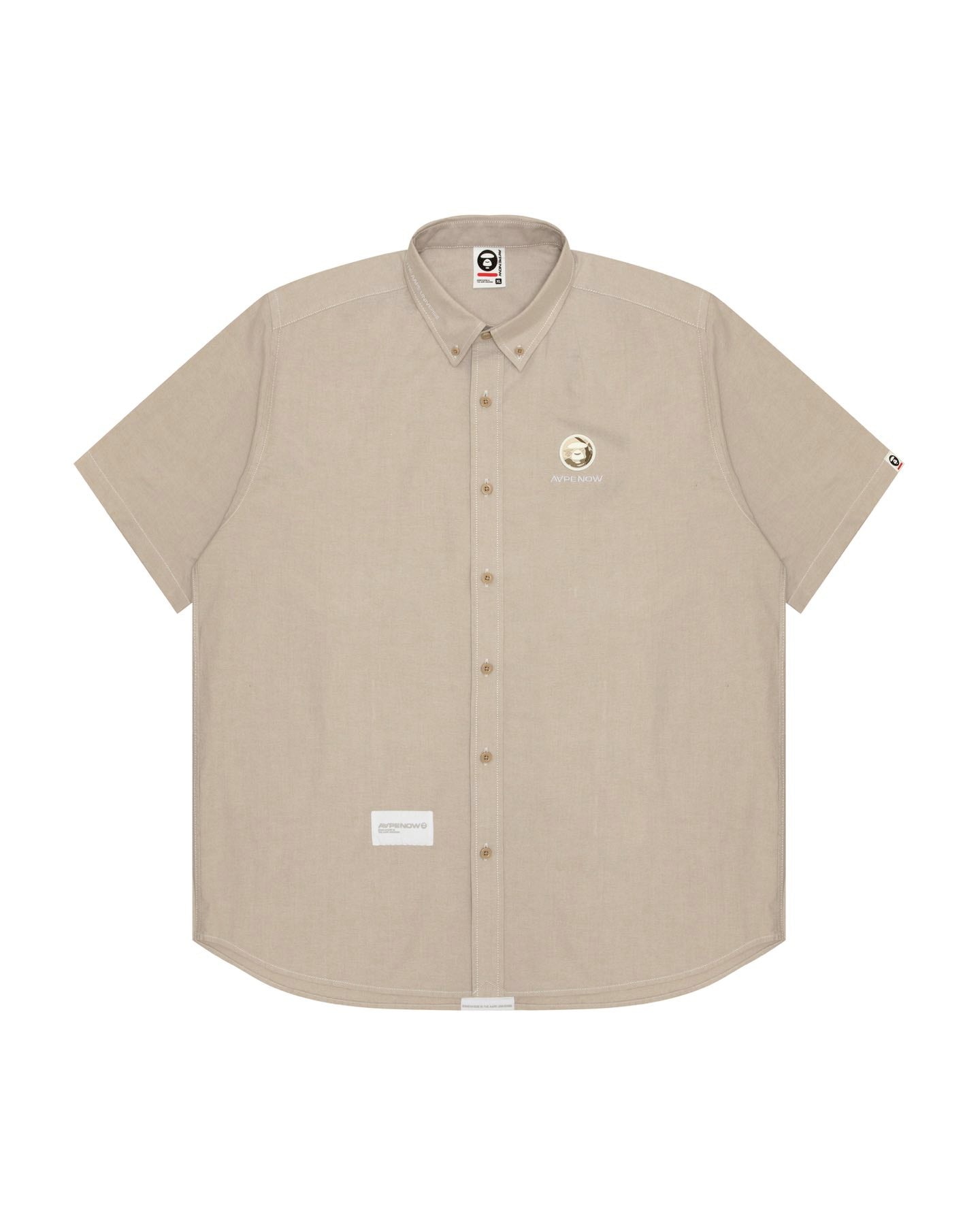 AAPE Men Short Sleeve Shirt in Beige