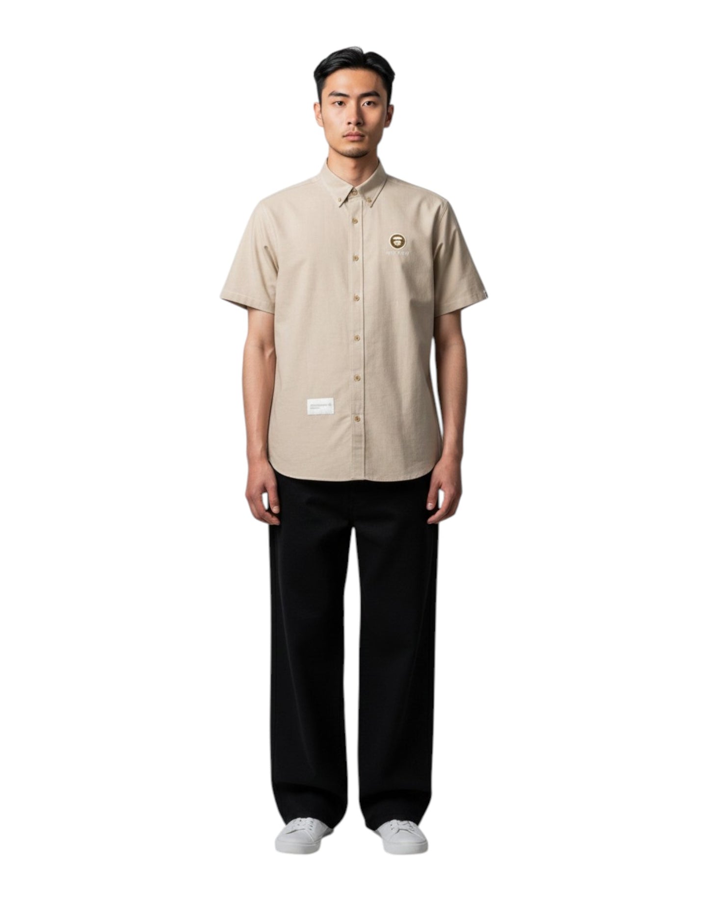 AAPE Men Short Sleeve Shirt in Beige