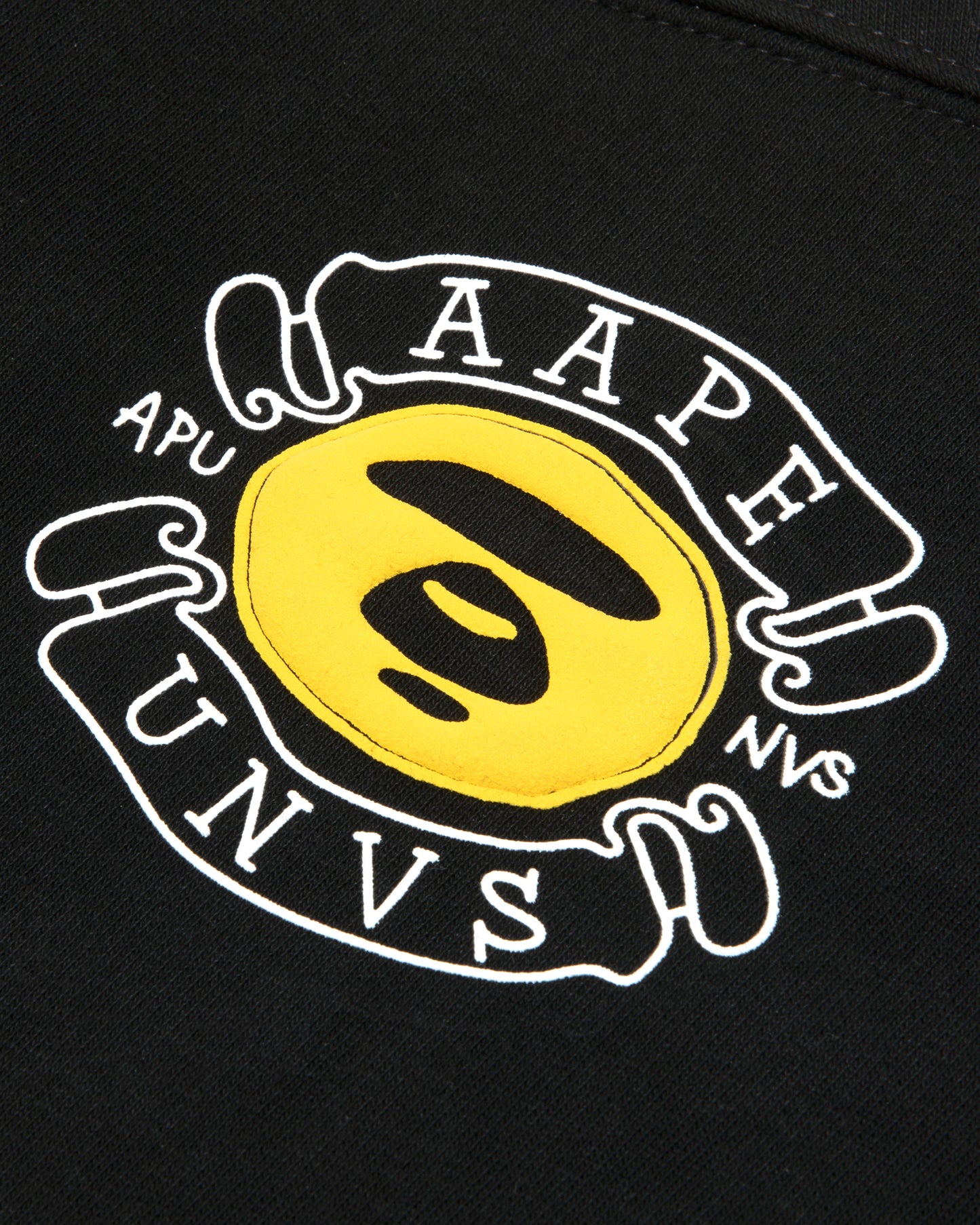 Men Moonface Graphic Print Sweatshirt in Black