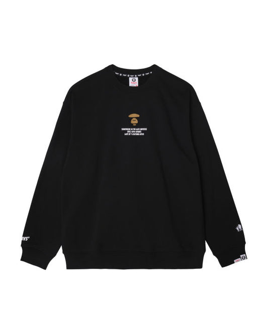 Men Moonface Printed Sweatshirt in Black