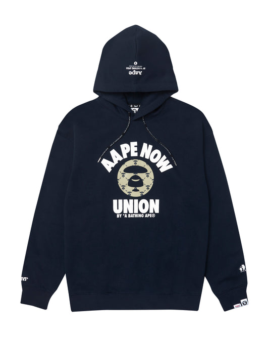 Men Moonface Logo Printed Sweatshirt in Navy