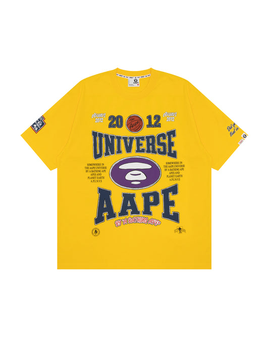 AAPE Men Theme T-Shirt in Yellow