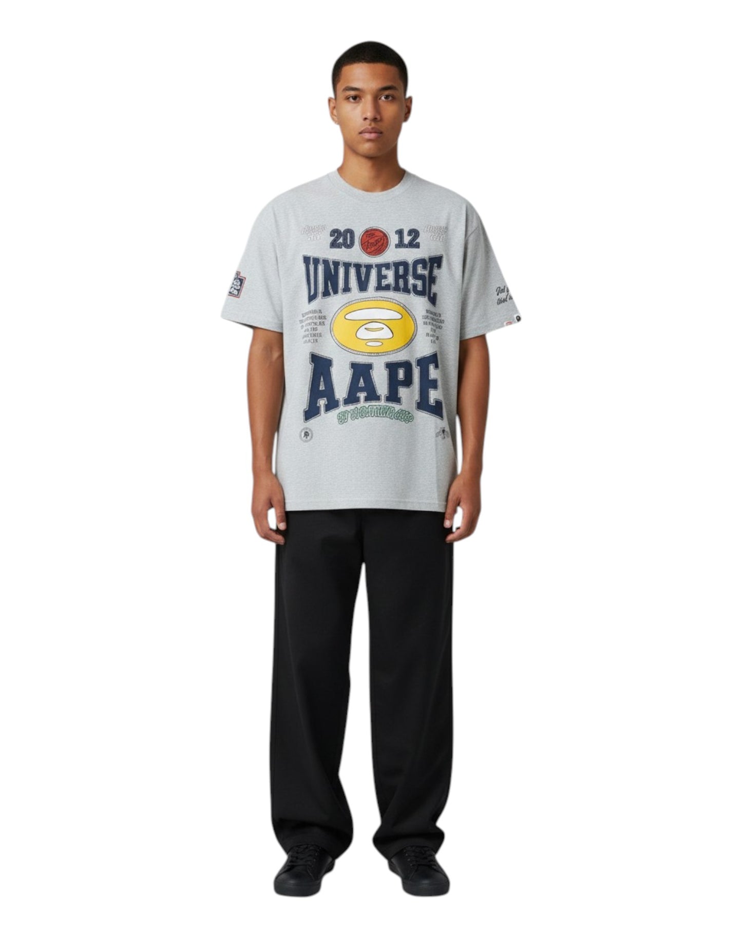 AAPE Men Theme T-Shirt in Heather White