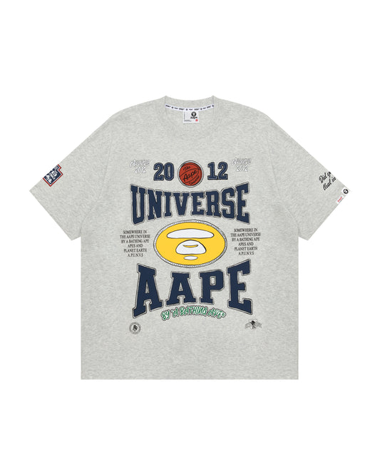 AAPE Men Theme T-Shirt in Heather White