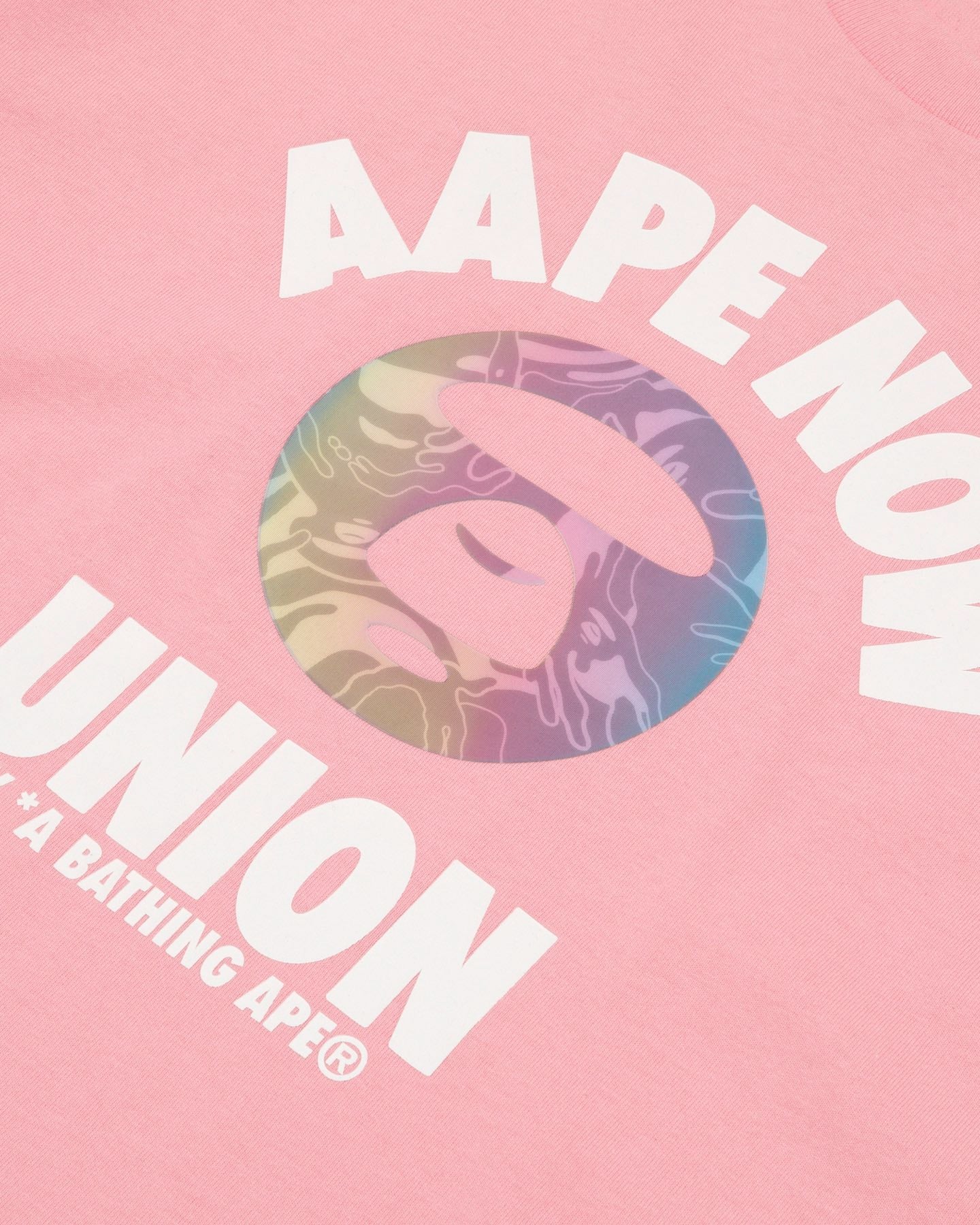 AAPE Men Basic T-Shirt in Light Pink