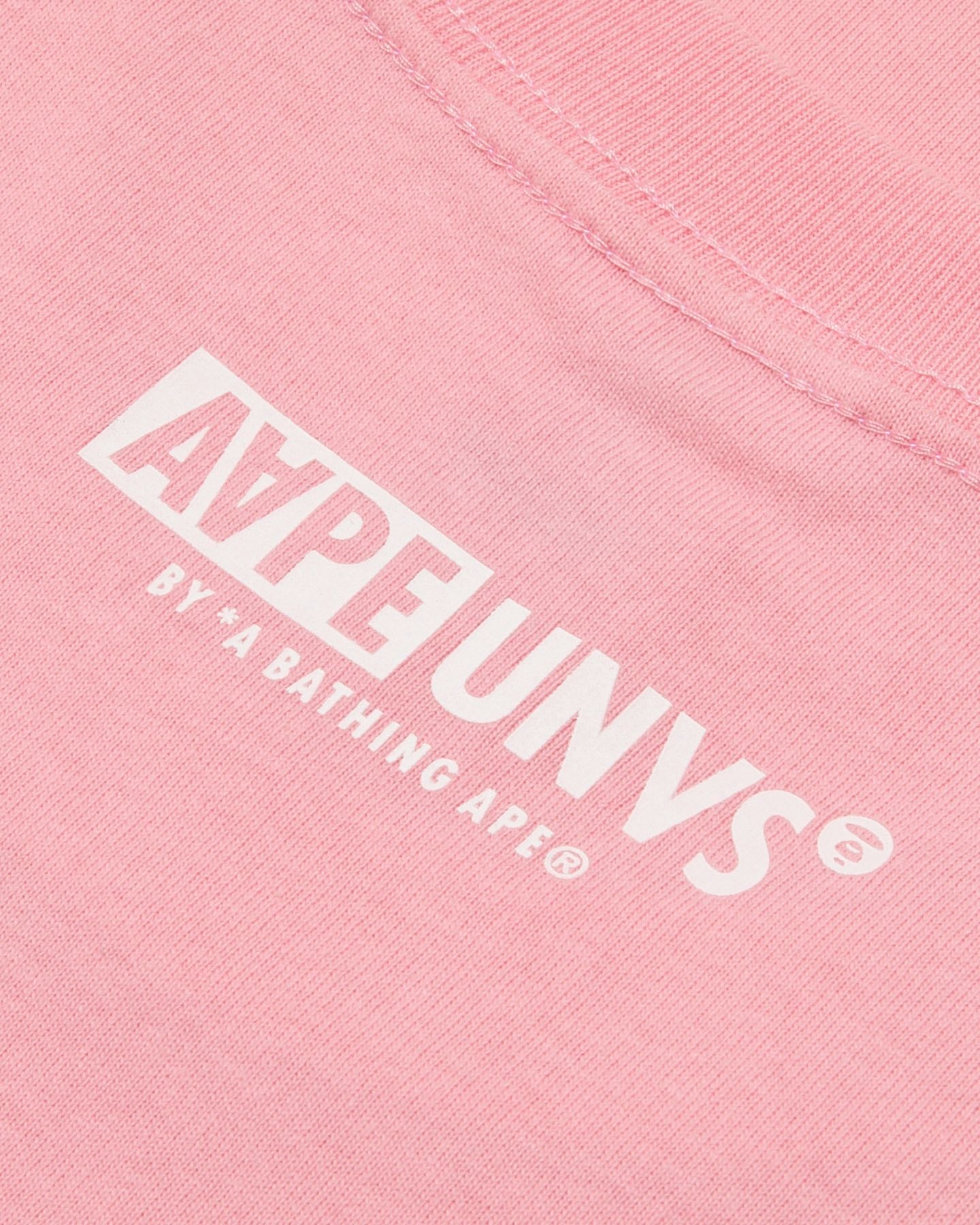 AAPE Men Basic T-Shirt in Light Pink