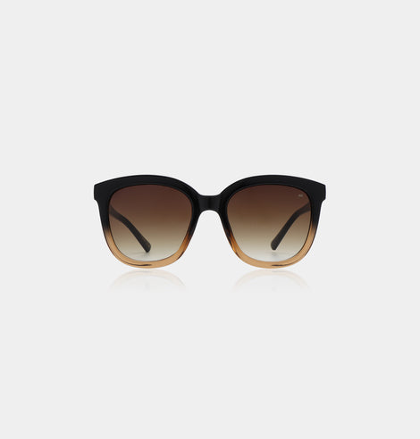 A.Kjaerbede Billy Sunglasses in Black/Brown Transparent