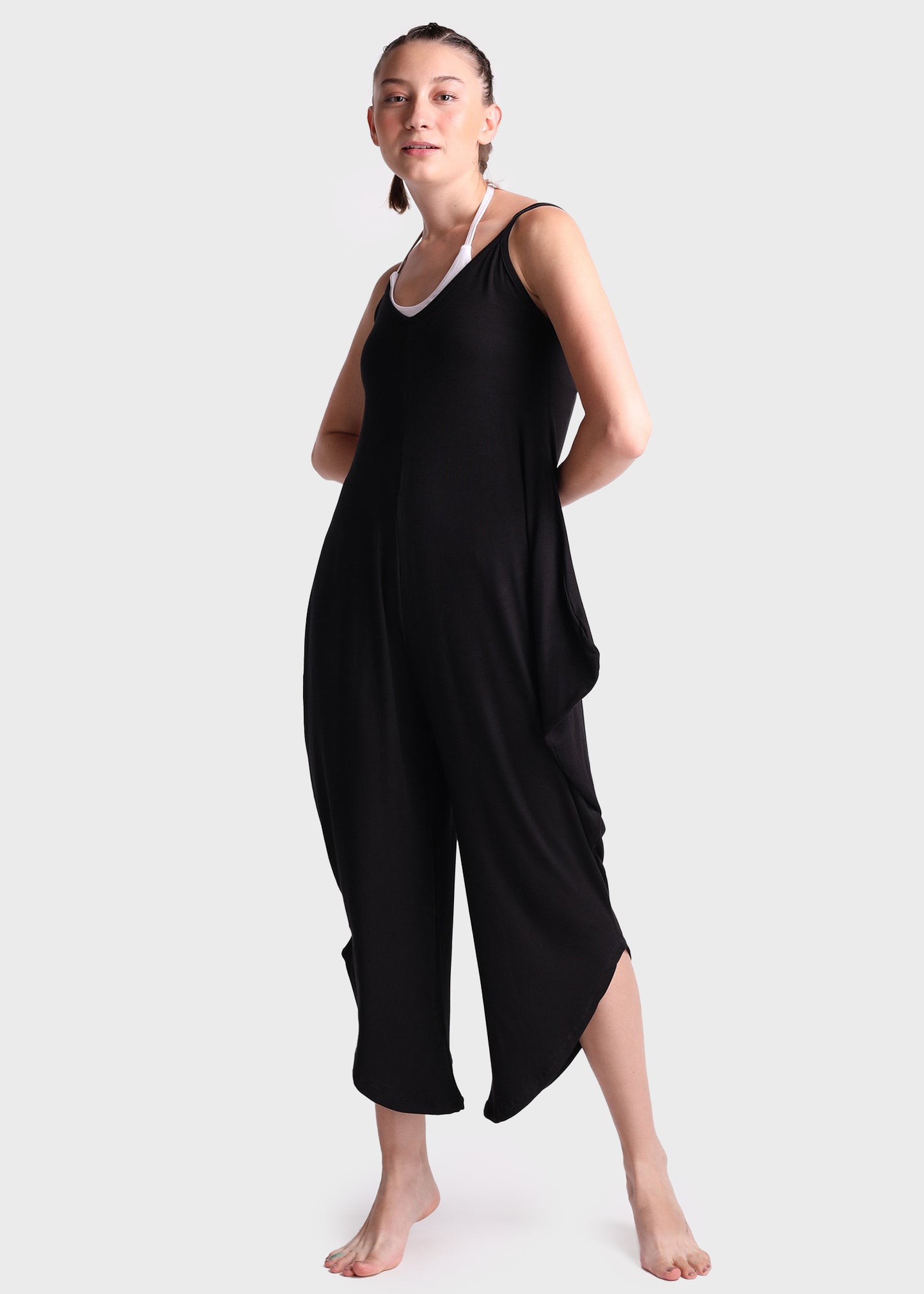 Flexi Long Romper in Black - Free Size