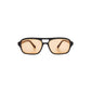 Burt, Geometric sunglasses for men and women orange lens UV400 protection